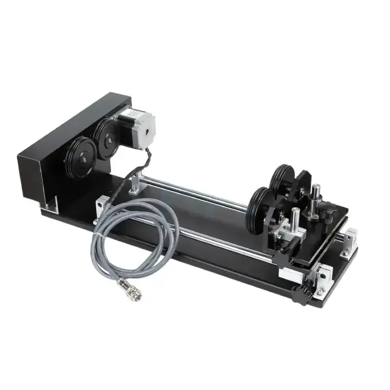 

Rotary Engraving Attachment with Rollers Stepper Motors for Laser Engraving Cutting Machine Model A