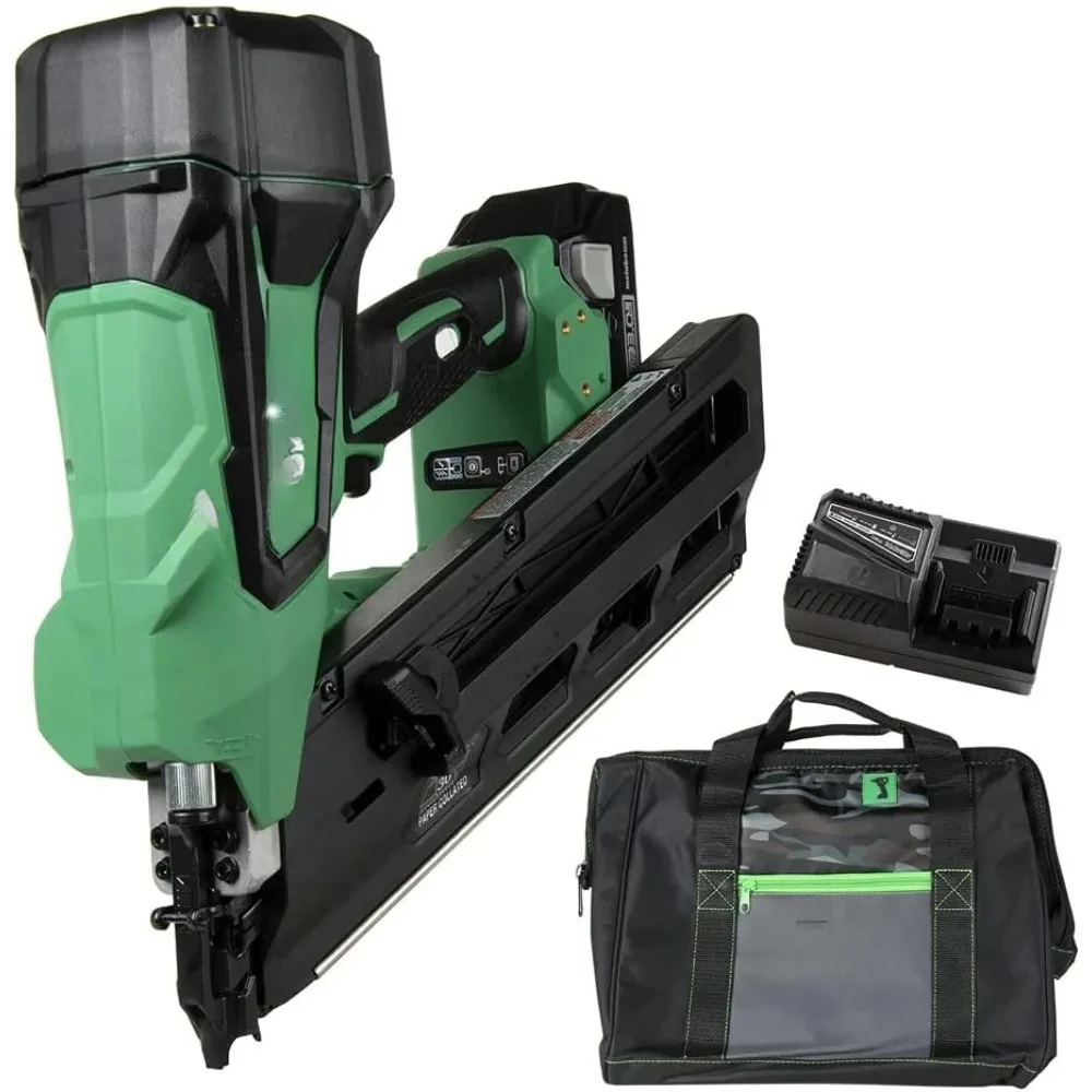 Cordless 18V MultiVolt™ Framing Nailer Kit | Accepts 2-Inch to 3-1/2-Inch Clipped & Offset Round Paper Nails | Li-Ion Battery