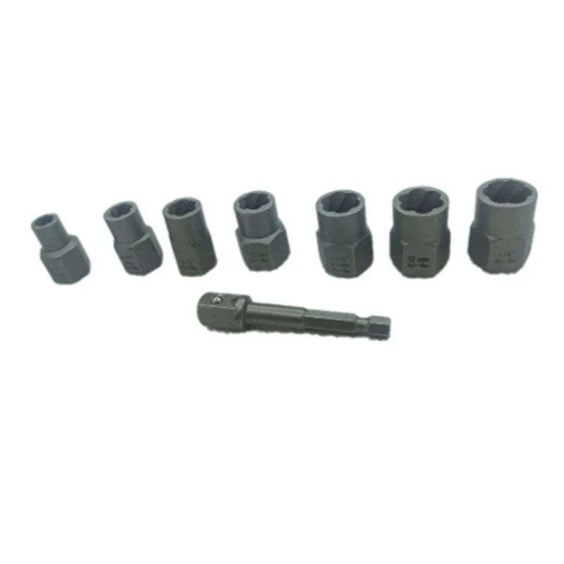 14 Piece Lug 3/8Inch Drive Impact Bolt Nut Extractor Set Black Steel 1/4Inch-3/4Inch Twist Socket Tool Set-Hot