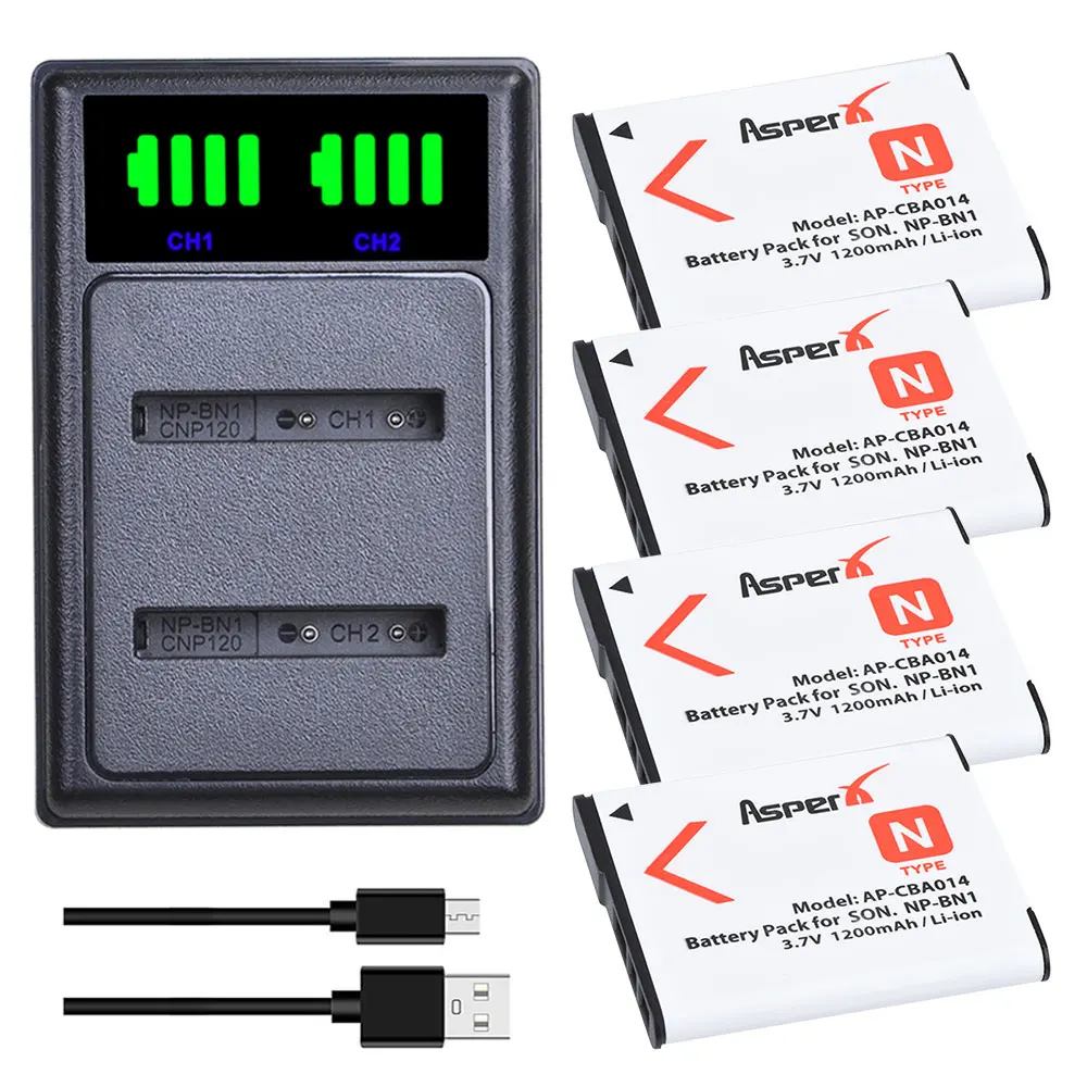 NP-BN1 NP BN1 NPBN1 Li-ion battery Bateria + Charger with Type C Port for Sony TX9 WX100 TX5 WX5C W620 W630 W670 TX100 L10