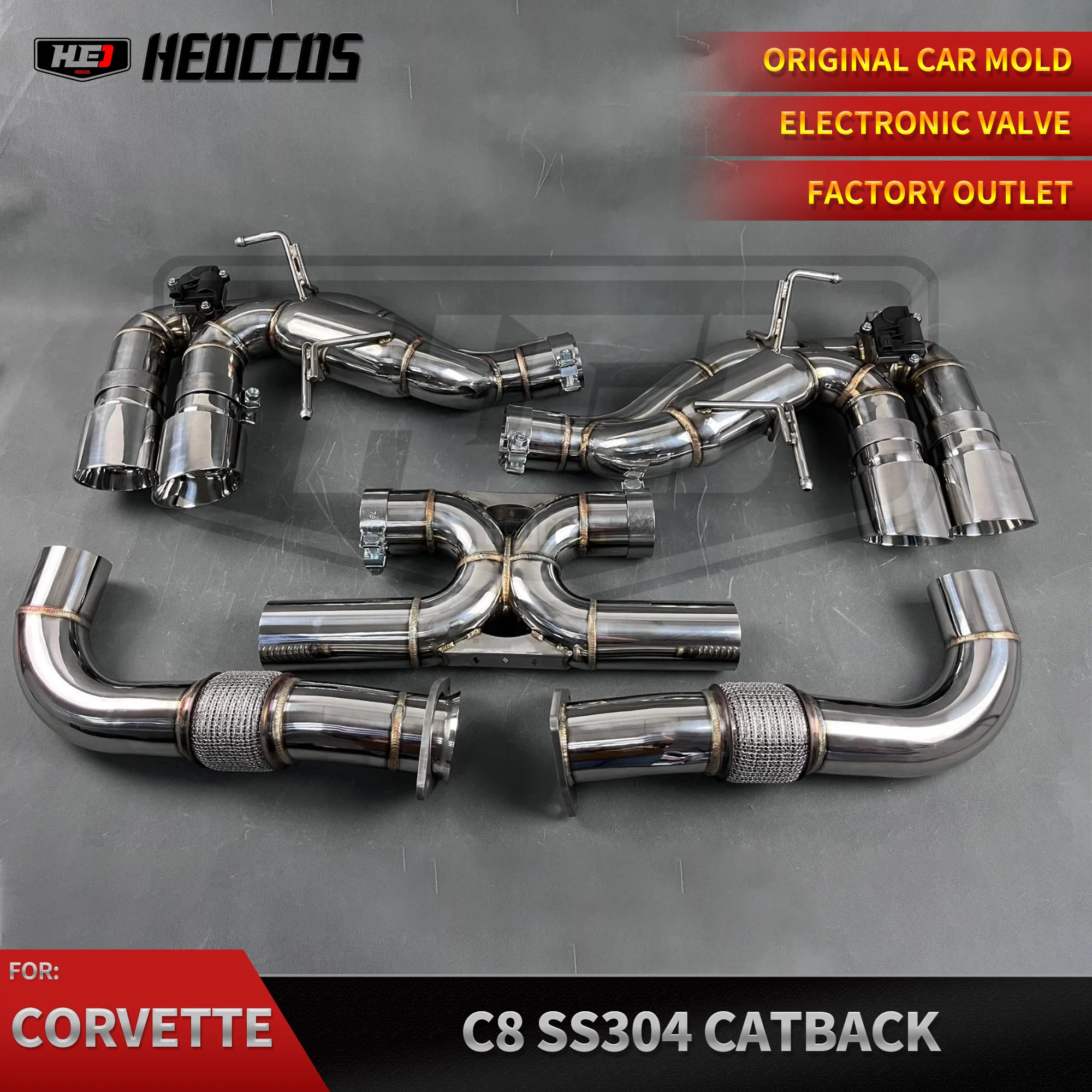 

HEO Catback For Chevrolet Corvette C8 2019-2023 Performance Stainless steel 304 Exhaust System for Escape Exhaust Silencers