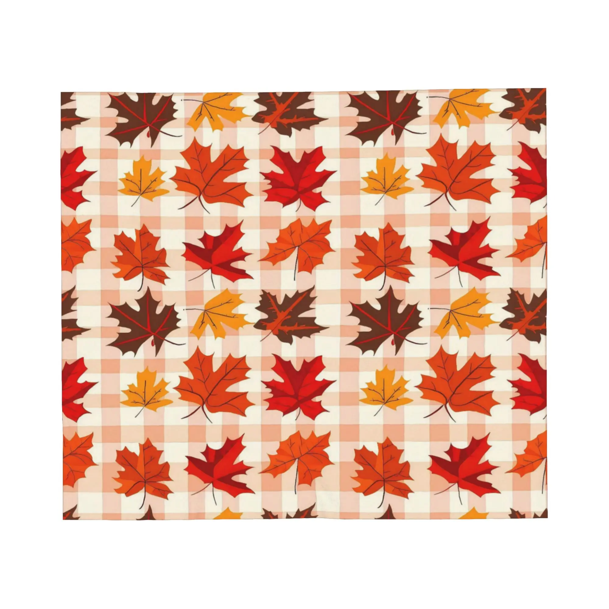 Maple Fallen Leaves Flannel Blanket Autumn Leaf Novelty Throw Blankets for  Sofa Bedding Lounge 150*125cm Bedspread