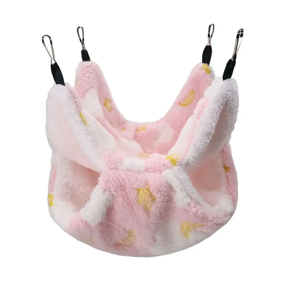 Premium Soft Guinea Pig Hammock Double Layer Shockproof Hanging Warm Bed Metal Hooks Cozy PET Sleeping Pouch Climbing