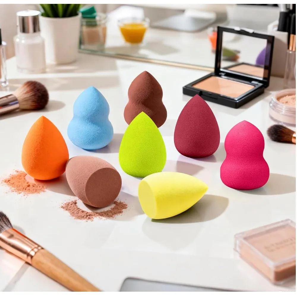 3 Pack Teardrop Beauty Sponges, Soft Latex-Free Blending Makeup Blenders, Flawless Foundation Cream Concealer Cosmetic Sponges for Dry & Wet Use