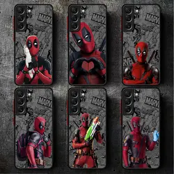 Marvel Deadpool Matte Case For Samsung Galaxy S24 S23 S22 Ultra S20 S21 FE S10 Plus Note 20 10 Lite 9 Black Phone Cover Funda