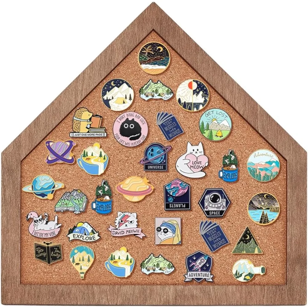 Tablero de broche de corcho, bandeja de corcho de pared de 11,8x11,8 pulgadas, placa de béisbol para el hogar, tablero de Pin para broche, almacenamiento de Pin, kit de fabricación de exhibición de joyería