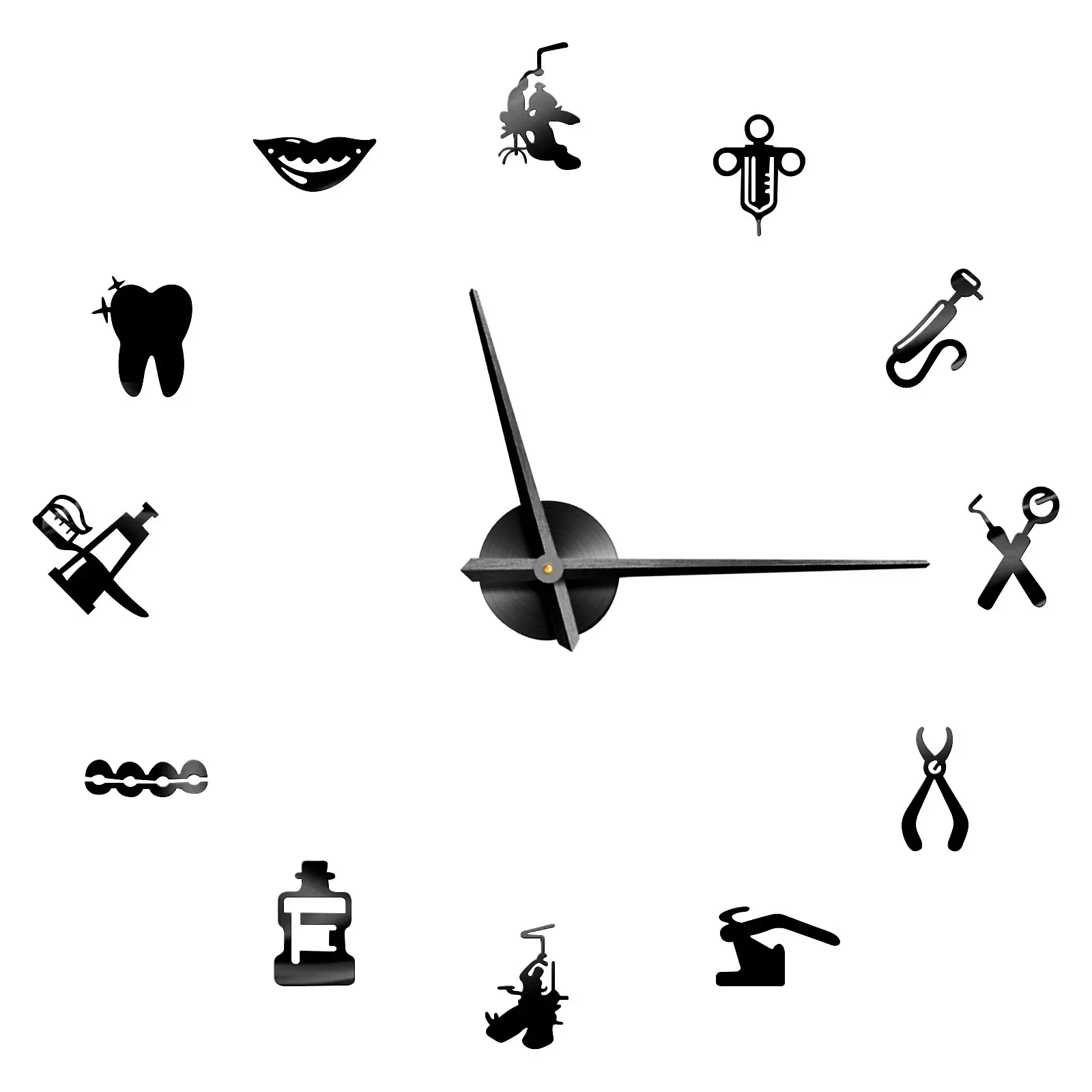 

Acrylic Decorative Wall Clock Modern DIY Silent Hanging Clock Mute Movement Easy Install Wall Decor for Living Room Bedroom