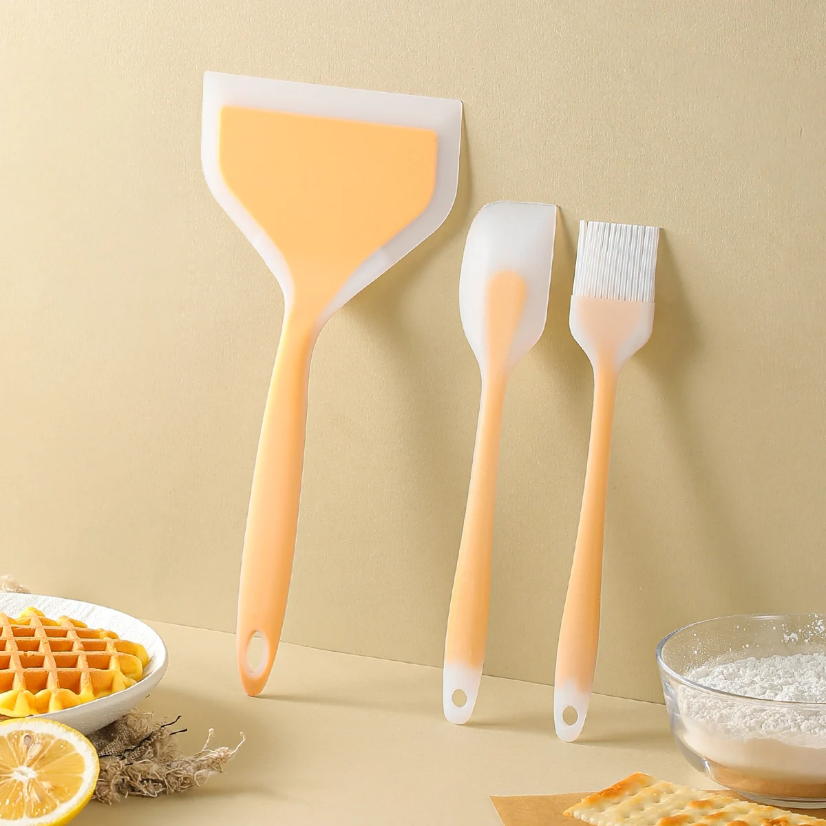 

3/5pcs-set Silicone Kitchen Ware Non-stick tools Set Cooking Utensils Tools Scoop Fried Shovel Spatula Cooking Utensils ﻿