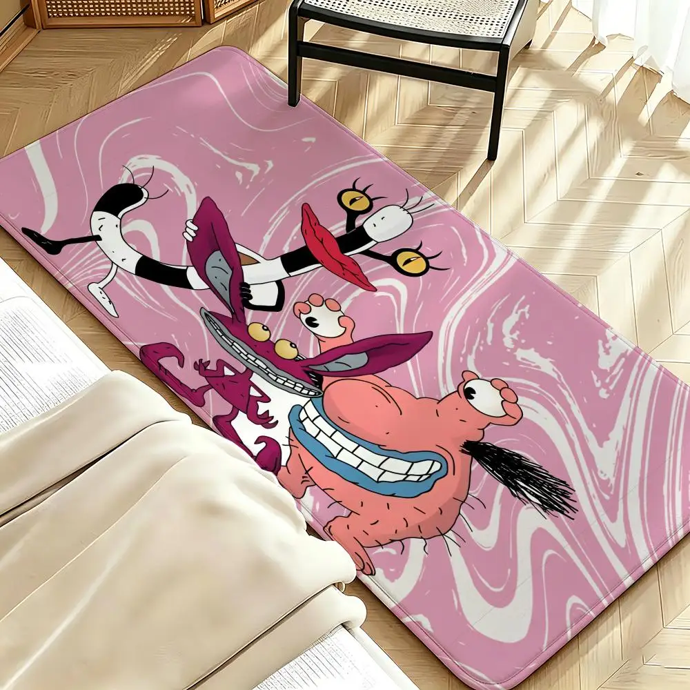 Cartoon A-Aaahh!Real Monsters Floor Mat Soft Flannel Floor Mat  Suitable for Entryways, Living Rooms, Bedrooms, and Bathrooms