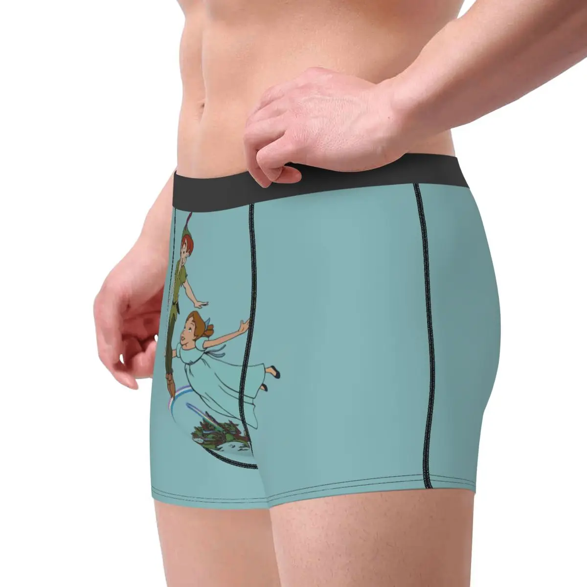 Cartoon personalizzato Anime Peter Pan Boxer Pantaloncini da uomo Slip Intimo Novità Mutande