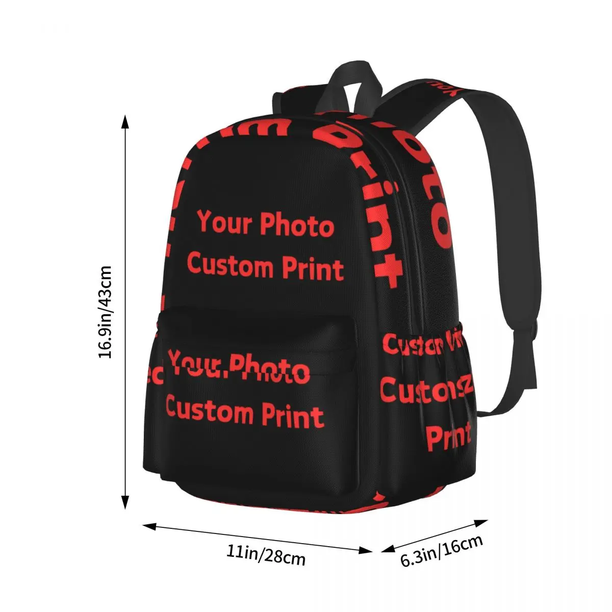 Your Photo Custom Print Backpack Unisex Customized Logo Pattern Backpacks Polyester Pretty School Bags Travel Design Rucksack