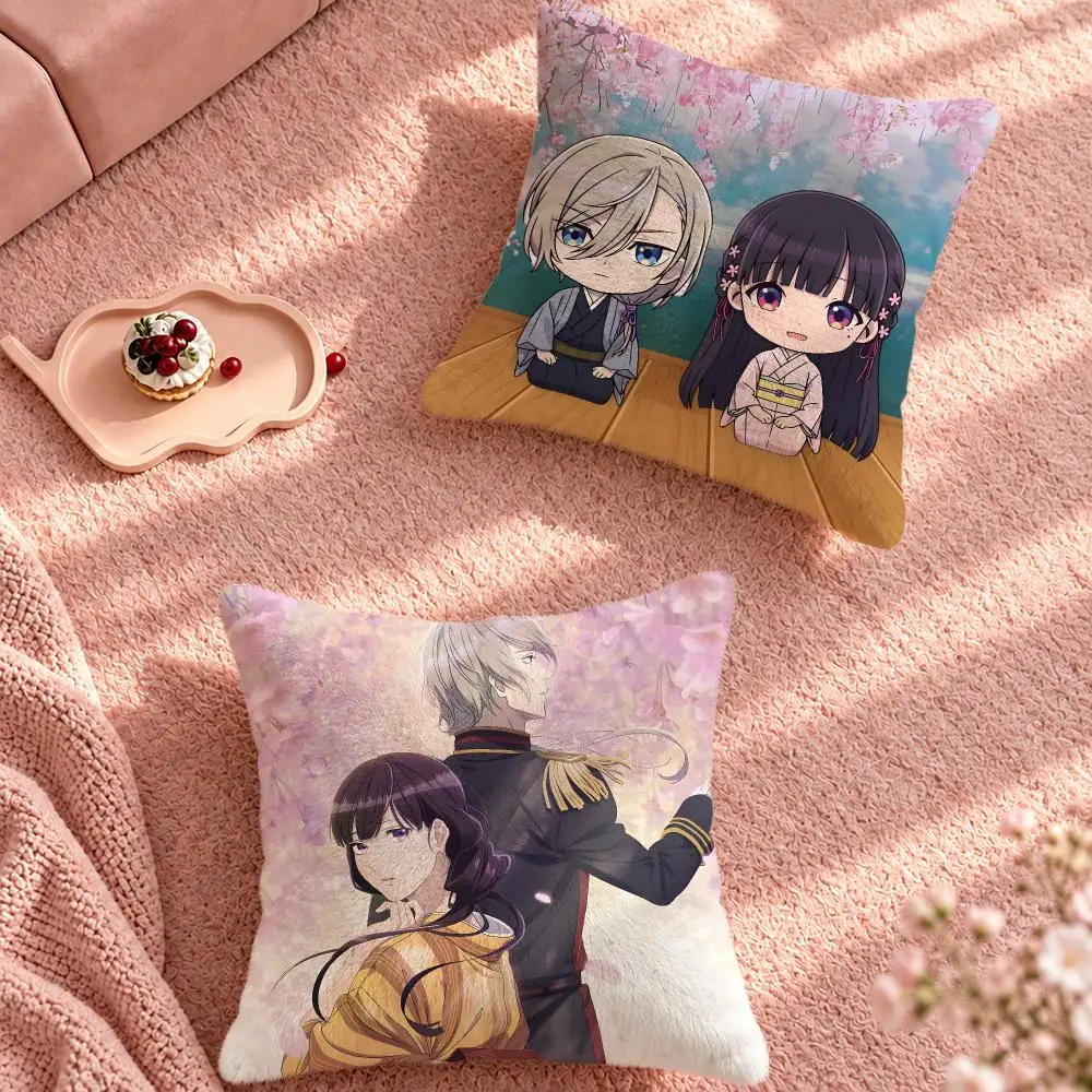 Anime Romance My Happy Marriage Cushion Cover Cute Cartoon Throw Pillow Cover Soft Plush Cushion Cover Sofa Bedroom Home Decor