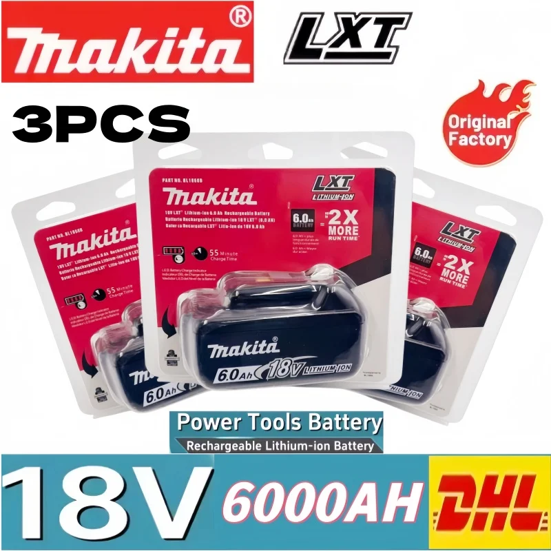 Originele Makita 18V Oplaadbare Batterij 6.0Ah BL1860 BL1860B BL1840 BL1840B BL1850 BL1850B Voor Makita Elektrisch Gereedschap