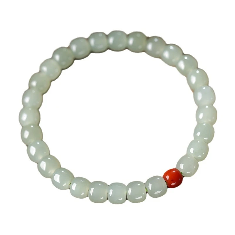 Hotan White Pixiu Bracelet Men and Women, Jade Jewelry