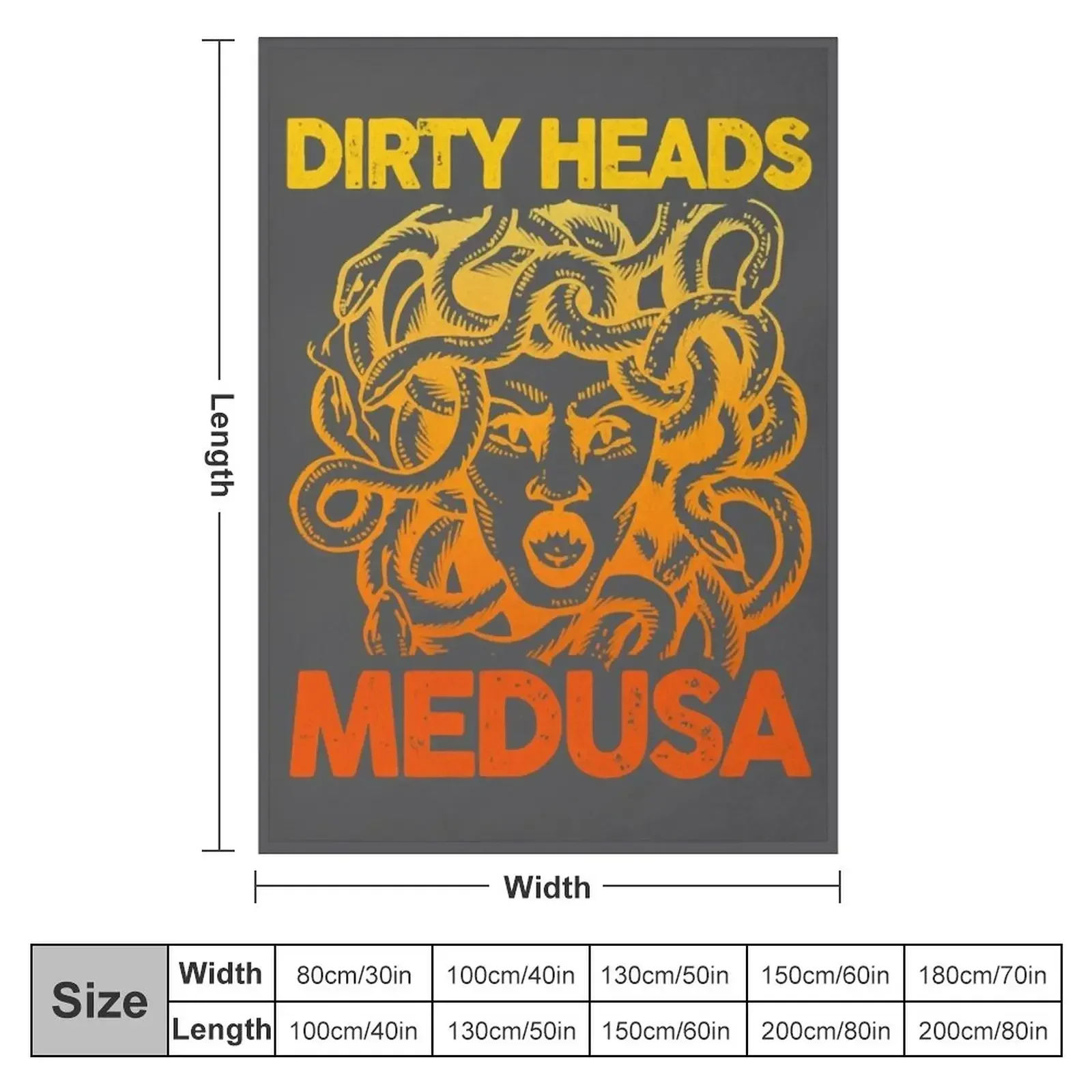 Dirty Heads Medusa Music Band Musician Fan Gift Throw Blanket decorative Custom Comforter Blankets