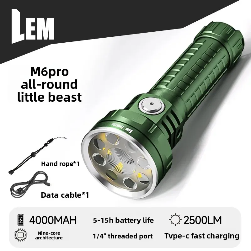 1800LM EDC-zaklamp met USB-C-opladen - SST40 LED & TIR-optiek voor dagelijks dragen en buitengebruik - afbeelding 1