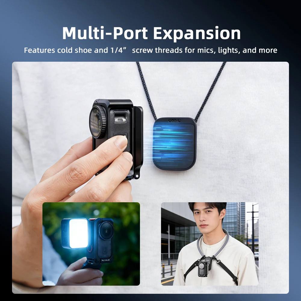 Flymile Magnetische Halterungsbasis für DJI OSMO Nano Zubehör mit 1/4 Zoll Schraubenloch, Doppelklauen-Schnittstellenadapter, Metallhalterung – Detail 4