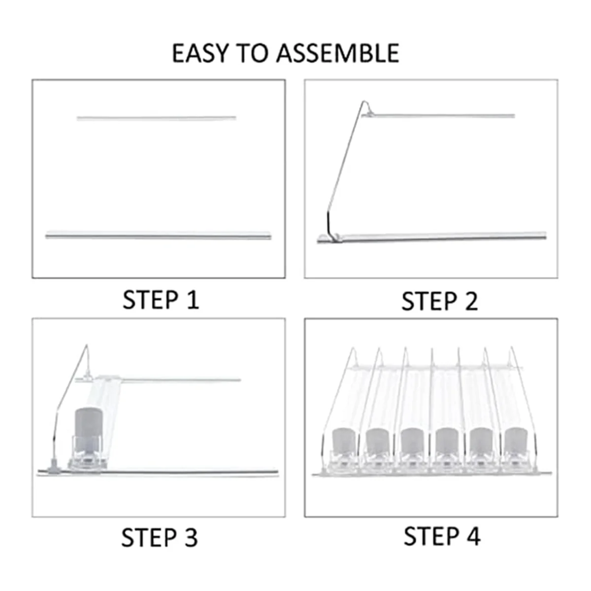 Organizador de bebidas para geladeira, branco automático Pusher Glide, dispensador de refrigerante, detém até 15 latas