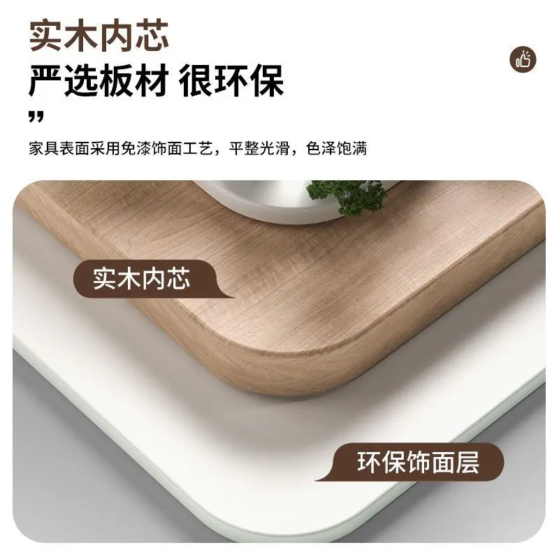 Slate lifting coffee table household dual-purpose mobile solid wood dining table integrated three-in-one small apartment
