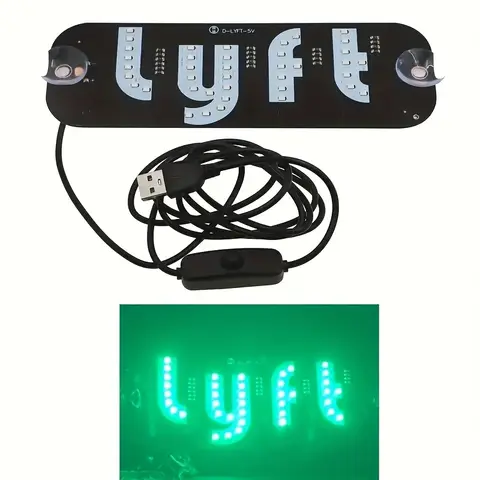 Carolyn 2 st Synkronisera Flera Devil Eyes Bluetooth APP Kontrolllampa LED-Display Scrollande Skyltlampa för Bil Lastbil Vindruta 10 best sales Uber LED-skylt för bil - №7