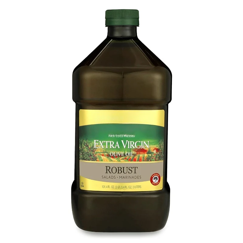 Robust Extra Virgin Olive Oil, First Cold Pressed, Full-Bodied Flavor, Perfect for Salad Dressings & Marinades, 101 FL. OZ.