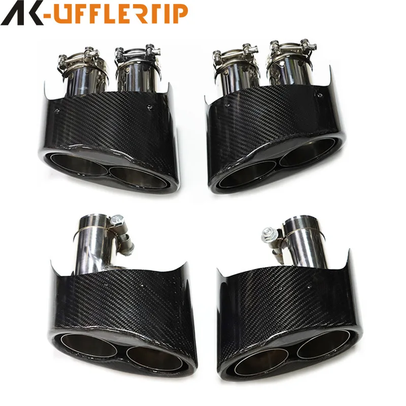 

Suitable for Audi A4A5A6A7 Exhaust Modified RS Double Tube Double Out Four Out Carbon Fiber Scorpio Tail Throat Tail Nozzle