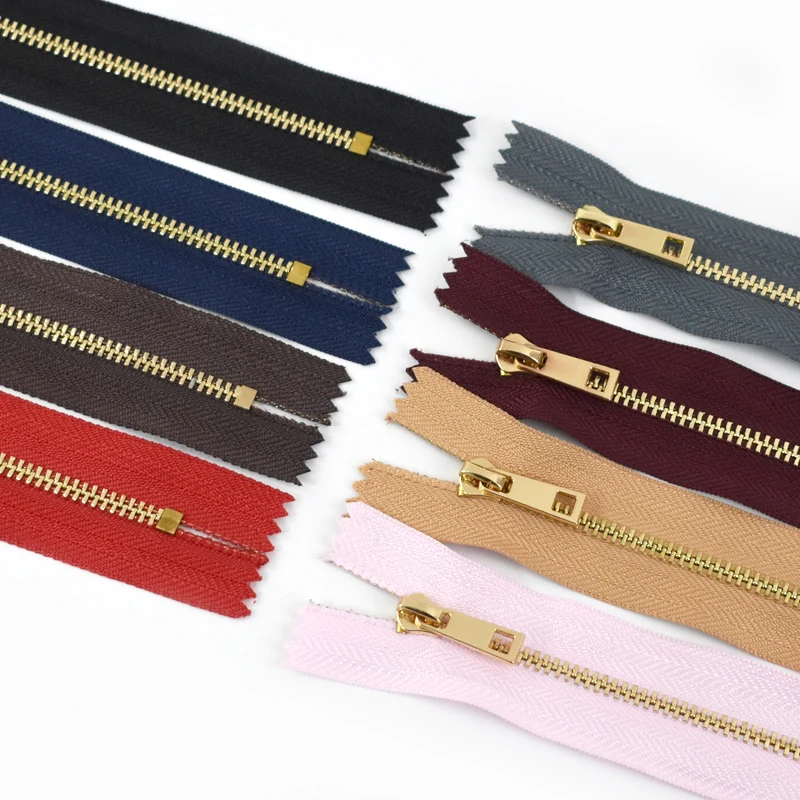 Meetee 2/5Pcs 3# Close-End Metal Zipper 15/20/25/30cm Sewing Closures Zip for Bags Ziper Clothing Pocket Zippers Replacement