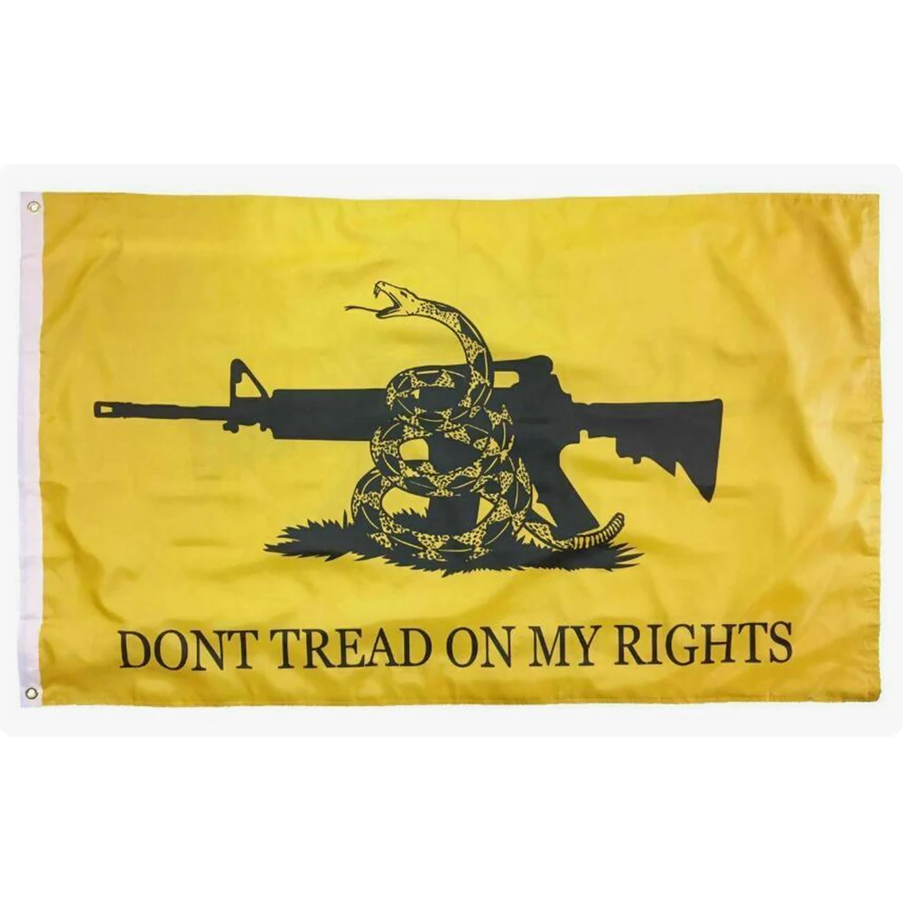 2X3FT Don't Tread on My Rights Flag with Rifle Banner