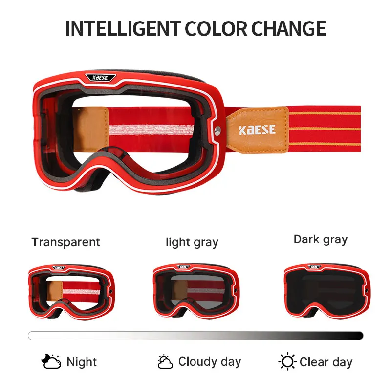 Fashion Red UV 400 Protection Motorcycle Goggles For Men Motocross Sunglasses Safety Protective High Quality Motocross Goggles