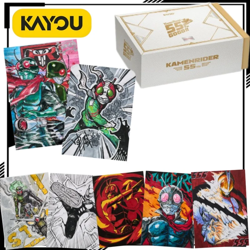 Tarjetas Coleccionables Oficiales de Kamen Rider de KAYOU, Paquete de Celebración del 55 Aniversario, Tarjetas de Kuuga el Caballero Enmascarado, Mercancía de Anime