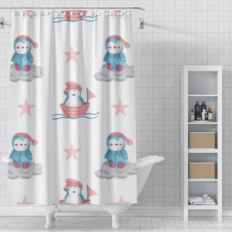 Home decoration shower curtains for bathroom waterproof curtain fabric Modern Nordic style Living Roomcute animal cartoon dogs