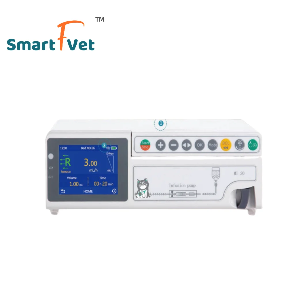 Smart F Vet Veterinary Equipment Rechargeable Battery Anti-bolus Function Animal infu sion Pump