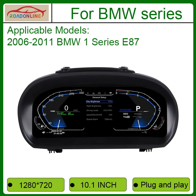 

2025 New Lcd Digital Dashboard Cluster Digital For BMW 1 Series E87 2006-2011 10.1INCH Virtual Cockpit Instrument