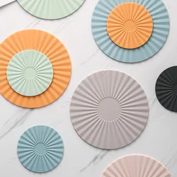 Round Heat Resistant Pot Pan Silicone Mat Non-Slip Cup Coasters Table Placemat Tea Protection Pad Kitchen Gadgets Accessories