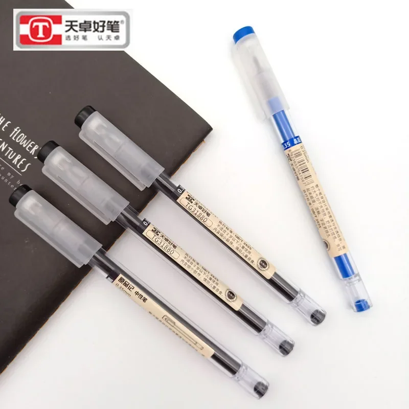 Haile Gel Pens Set Black/Blue/Red Ink 0.35mm Thin Tip Refills Rods Set Gelpen For School Office Writing Stationery Supplies