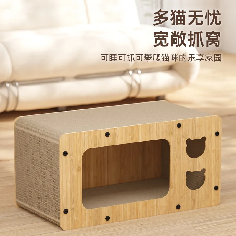 

High-Strength Corrugated Cat Scratching Board, Cat Nest Carton, Claw Grinder, Wear-Resistant, Pet Supplies