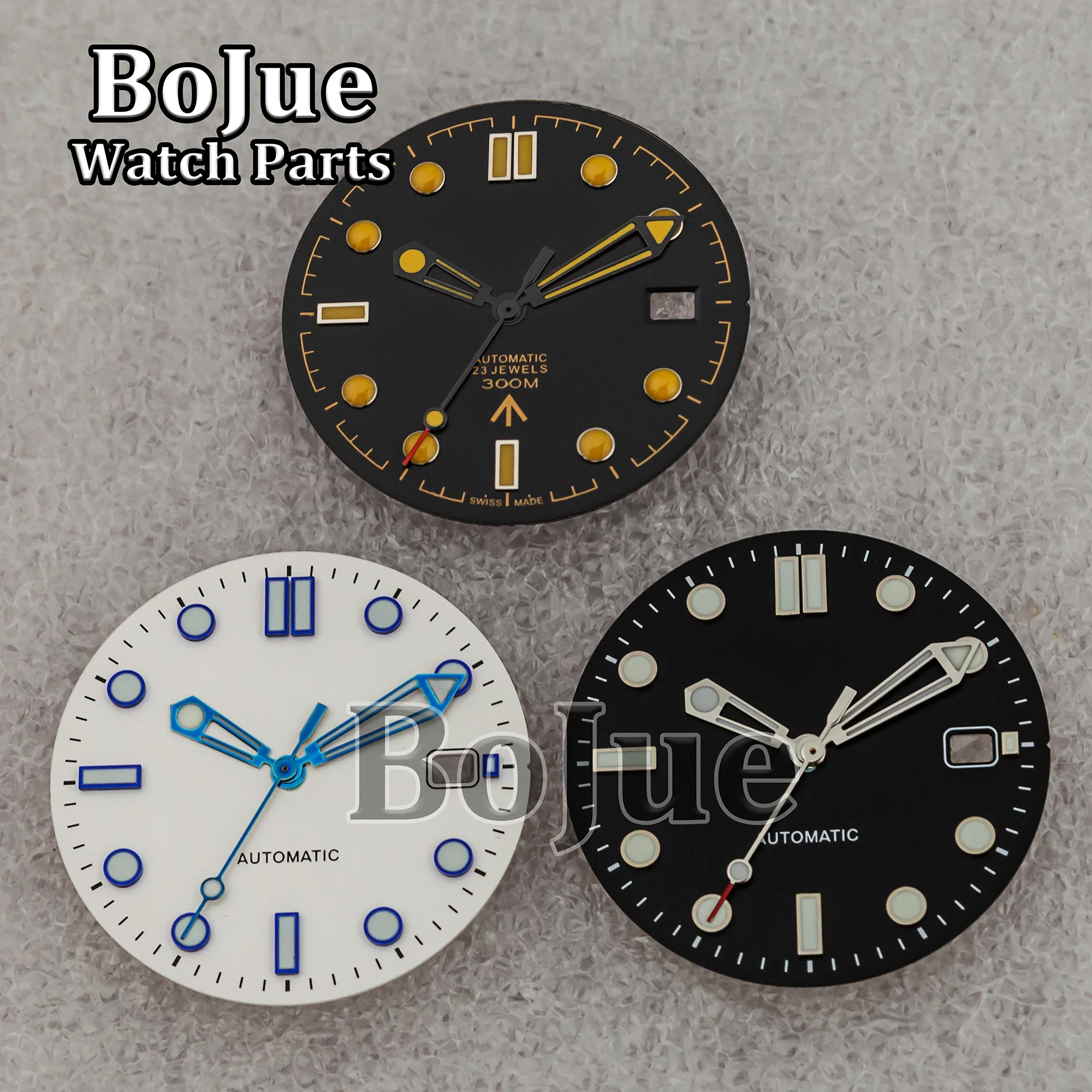 31mm NH35 dial hands Luminous face needles pointers for Seamaster 300 NH35 NH36 movement watch accessories repair tools replace