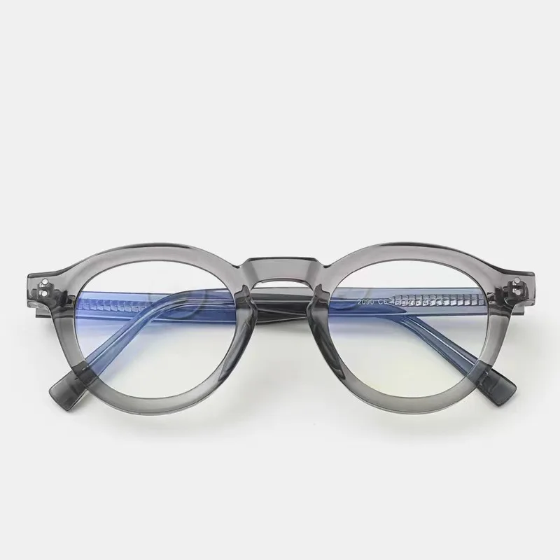 Thick Square Myopia Eyewear Anti Blue Light Computer Glasses Men‘s Retro TR Trendy Optical Prescription Customize Eyeglasses