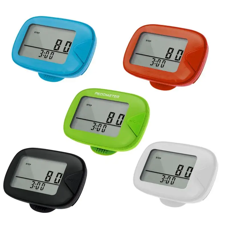 Pocket Pedometer Step Counter Multifunctional Pedometer With Clip Clip On Step Counter With Memory To Track Steps Miles Counter