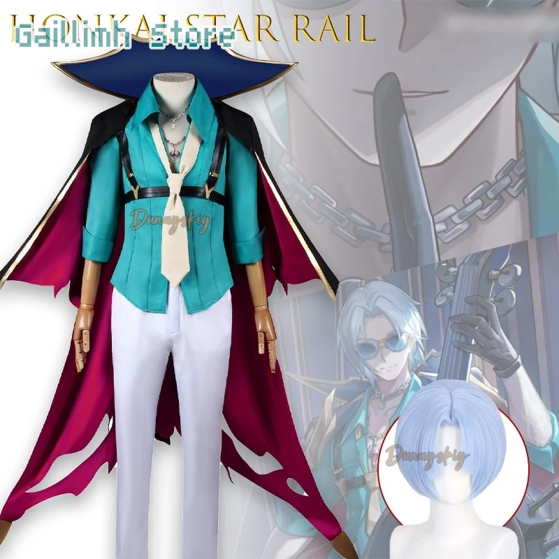 

Игра Honkai Star Rail Akash Косплей органов로윈 코스 Luar스 Брюки Рубашка Плащ Галстук Костюмы Обувь Мужчины Хэллоуин Вечеринка Карнавал Вечеринка Ролевая игра Опора ‌