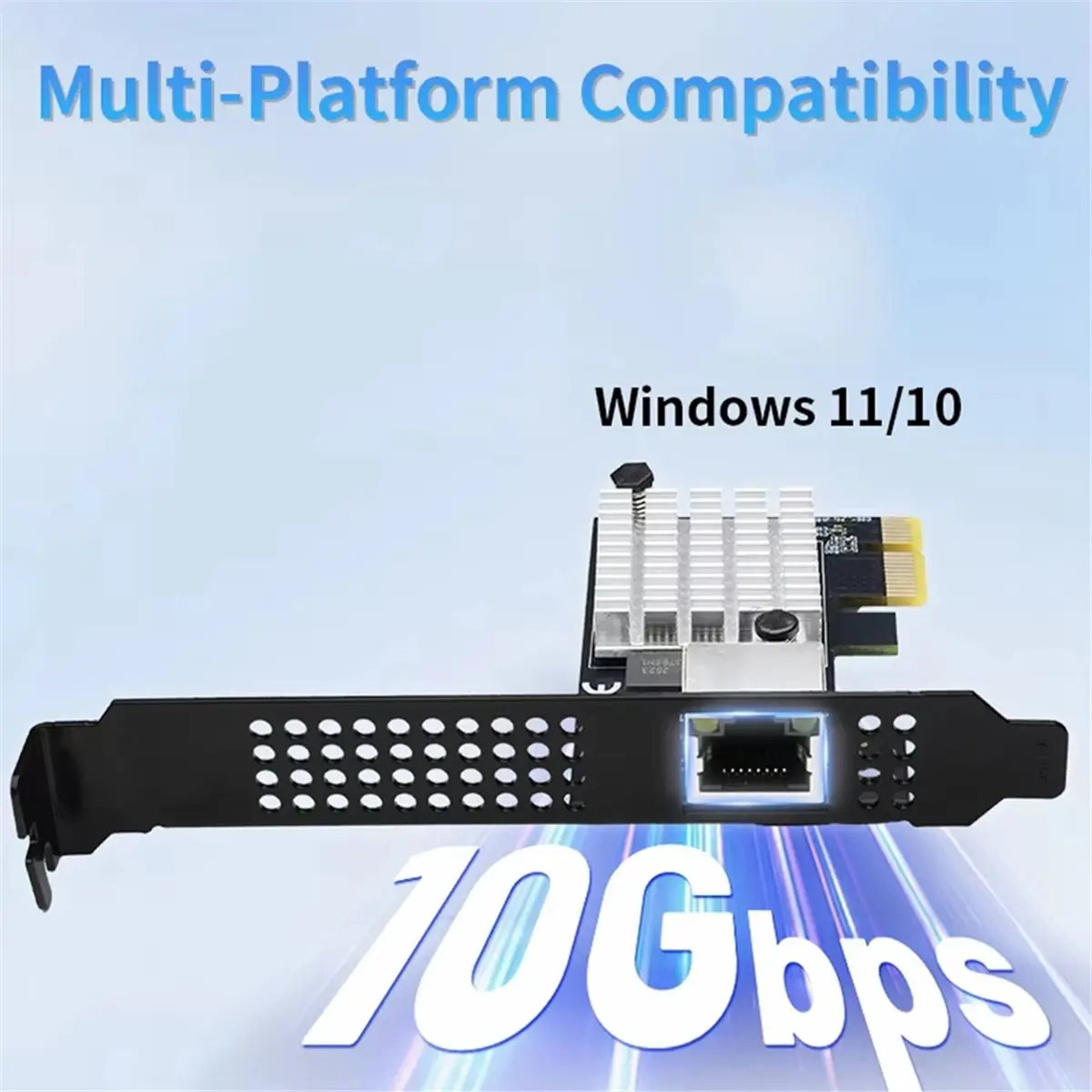 Nueva tarjeta de red Ethernet 10G 1 puerto PCIe 4,0 X1 10G RJ45 tarjeta Lan para Realtek8127(PXE) velocidades de red multigigabit