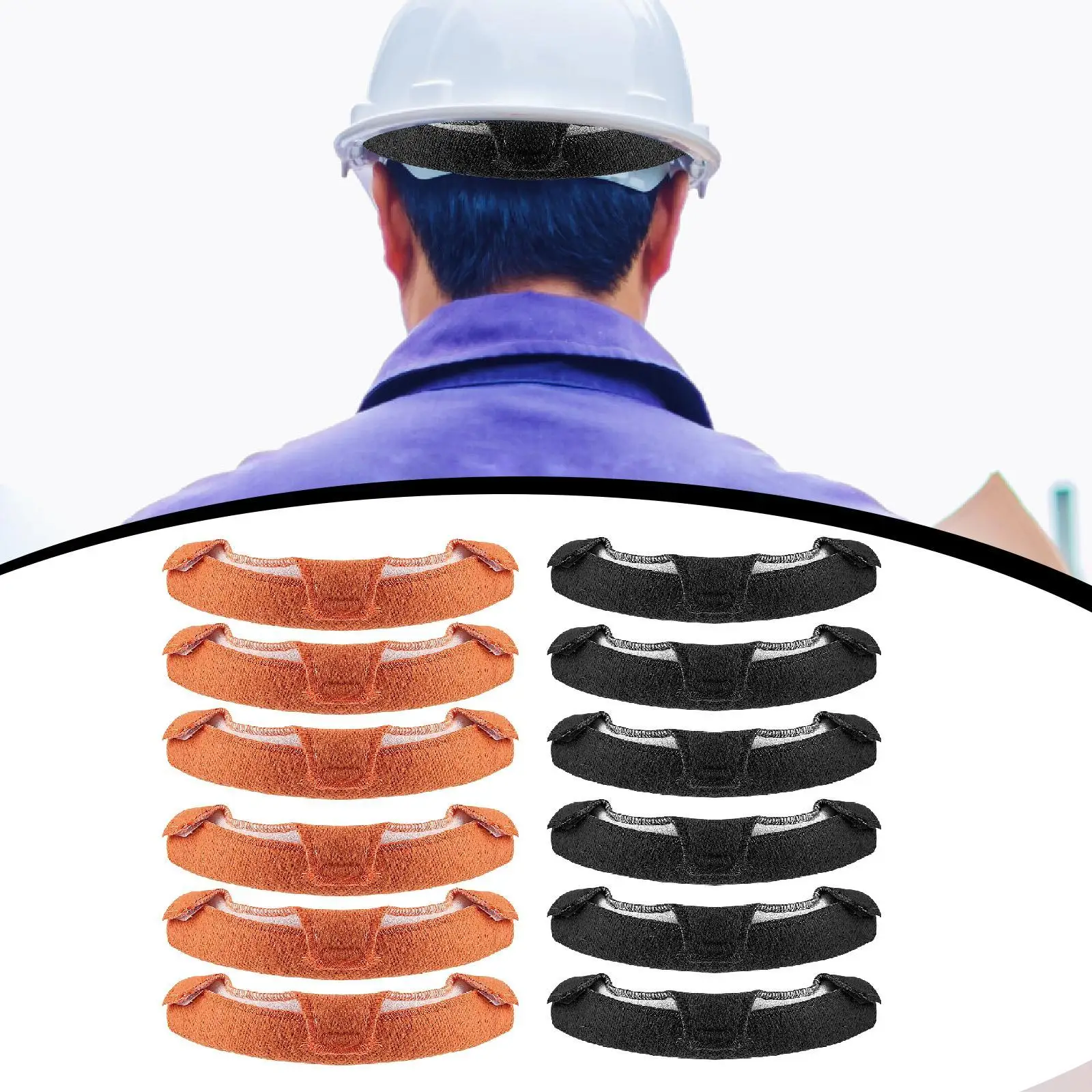 6x Hard Hat Sweatbands Reusable Hard Hat Liner for Sports Construction Work