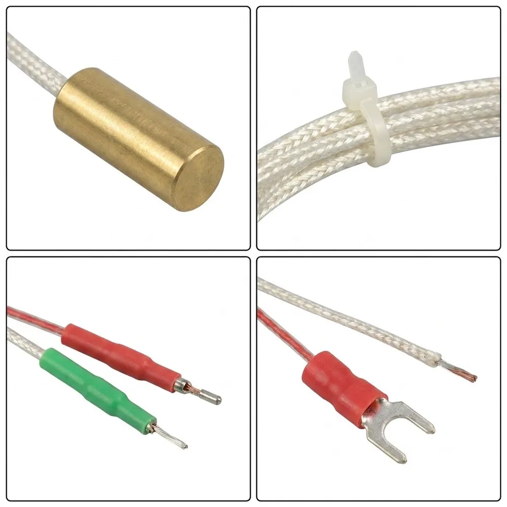 For surface-Mount For PT100 Temperature Sensor with Brass End Face for Fast Response on Pipe Walls and Engine Casings