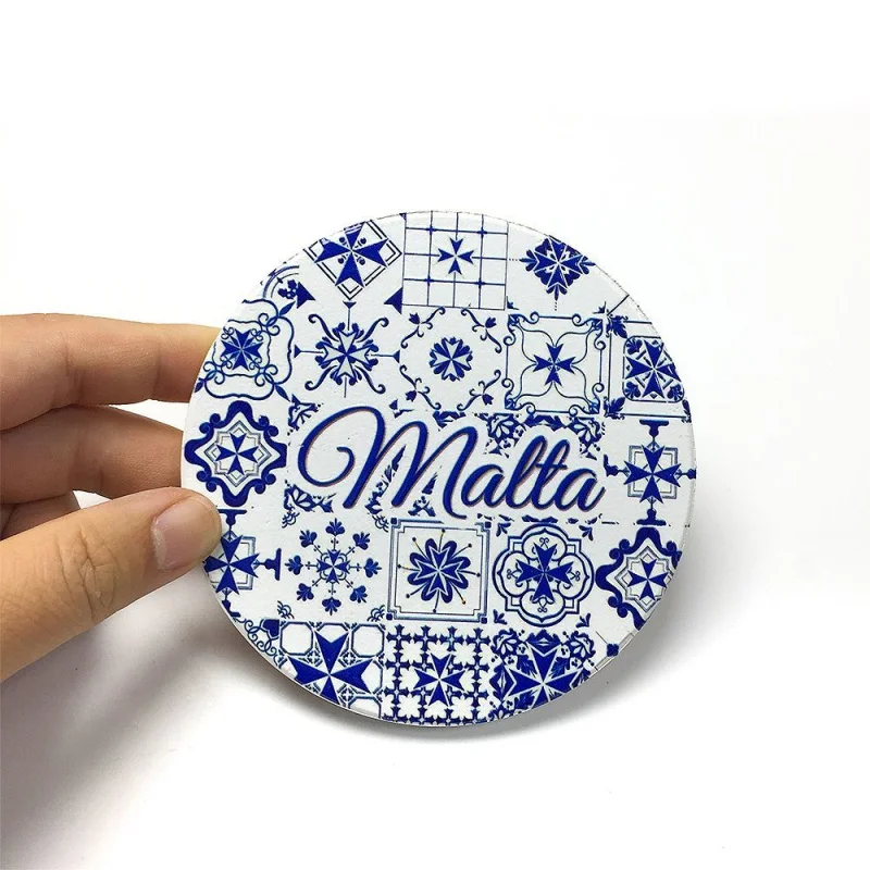 

3D Resin Malta Blue-White Pattern Fridge Magnets Aimants Réfrigérateur Decoración Hogar Cute Magnets for Fridge Small Magnets