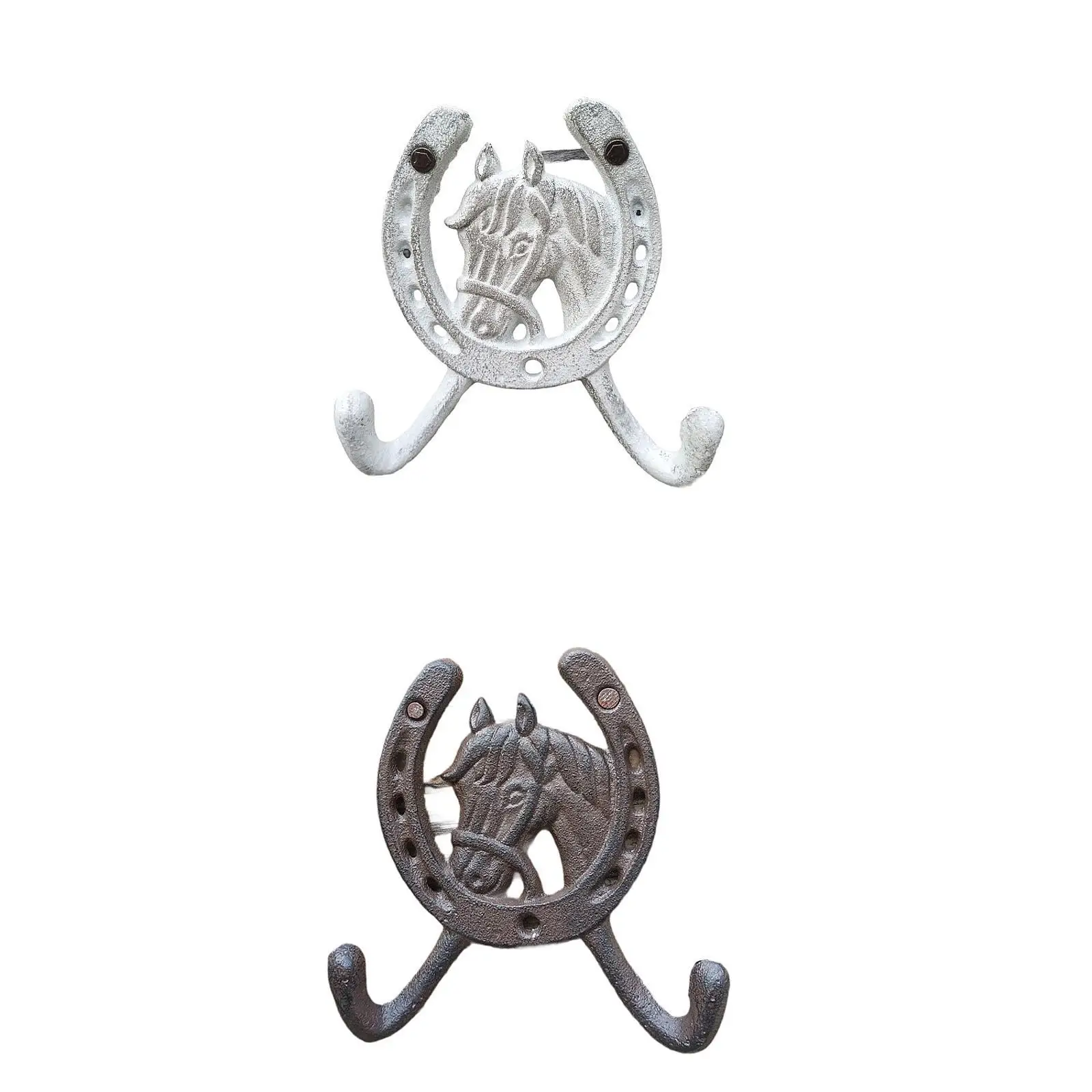 

Horseshoe Wall Decor Horse Head Shaped Wall Hook for Garden Towels Farmhouse