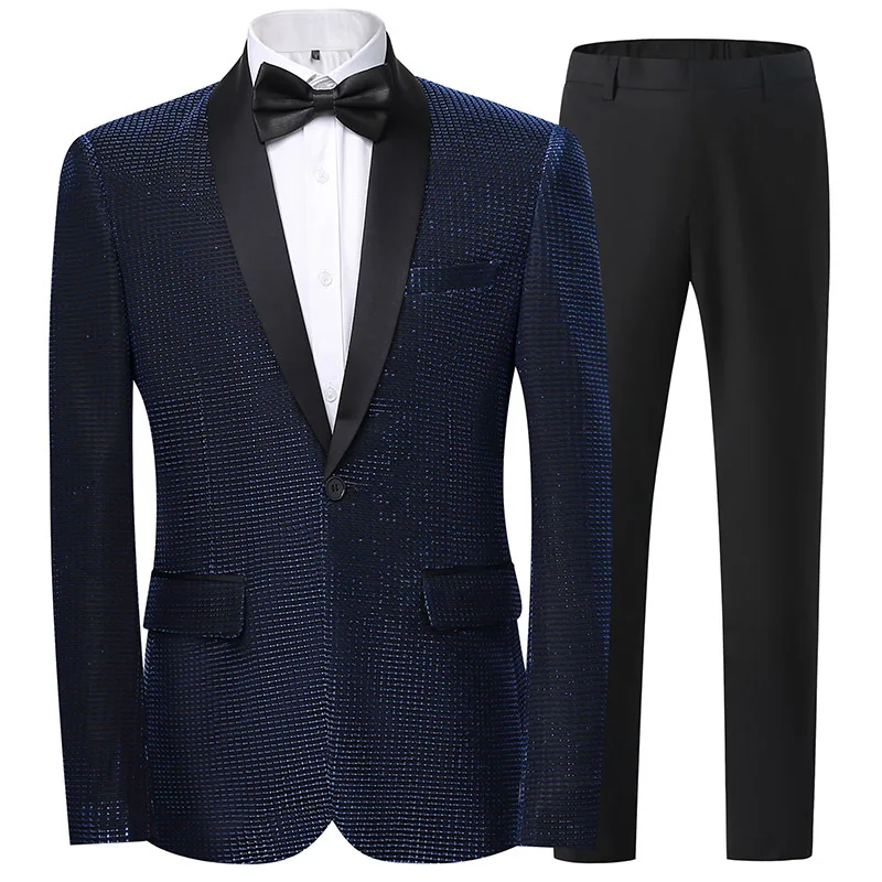 A583 completo, completo da uomo, abito da sposa versione coreana slim fit, business casual, bel vestito scozzese, uomo