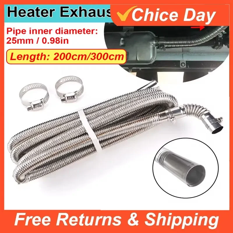 

Air Diesel Parking Heater Stainless Steel Exhaust Pipe Tube Vent Hose Elbow Connector W /Clamps For Car Truck Van Amagi
