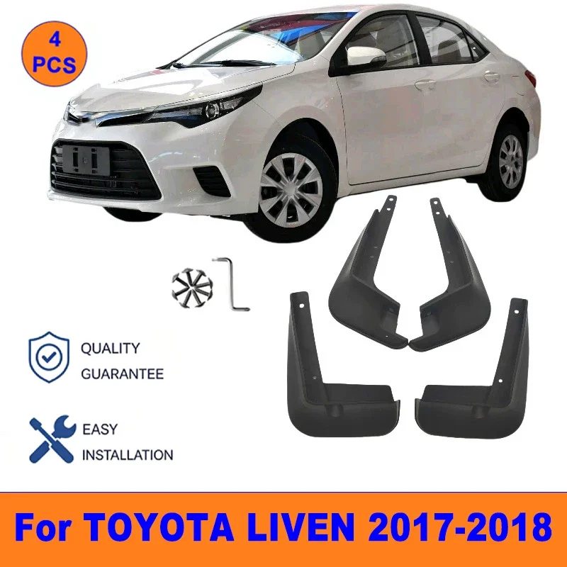 

4Pcs Mud Flaps For TOYOTA LIVEN 2017-2018 - Splash Guards Front & Rear Wheel Fender Mudguards Car Exterior Protection Accessory