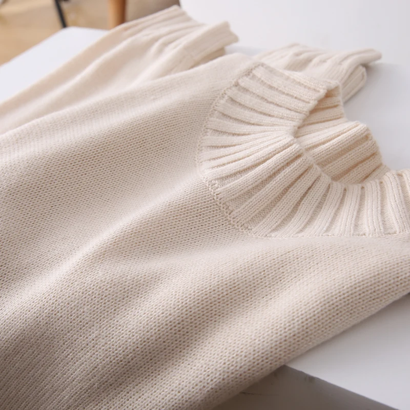 

Высококачественный мужской свитер из чистого хлопка с высоким воротником, не скатывается, осенне-зимний, модный, приталенный, повседневный топ