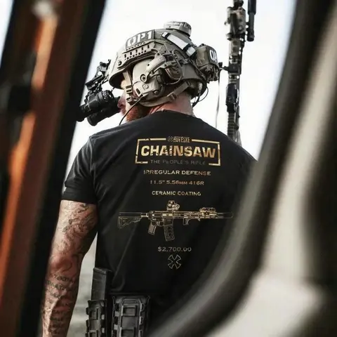 New American Pure Cotton Short-sleeved Printed T-shirt Men Military Enthusiast Training Printed Short-sleeved Round-neck T-shirt